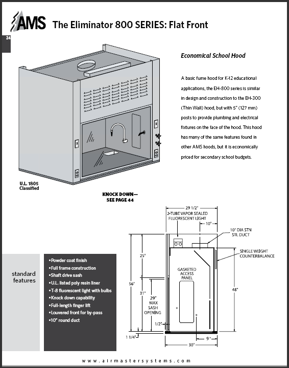 General Chemistry Fume Hoods Canadian Scientific