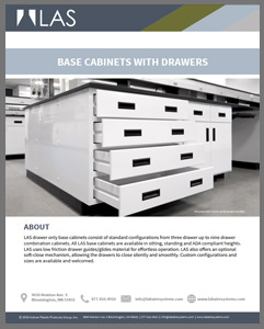 Polypropylene Laboratory Furniture 3 Cabinets with Drawers