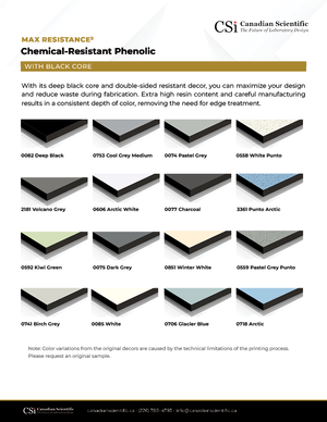 COVER ONLY CHEMICAL RESISTANT PHENOLIC COLOURS CSI 2025 cover