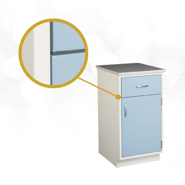 Stainless Steel Lab Furniture 5 Inset Square Edge