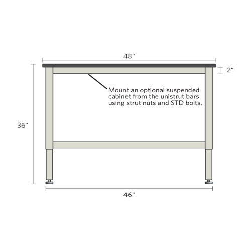 Table Frame Front View