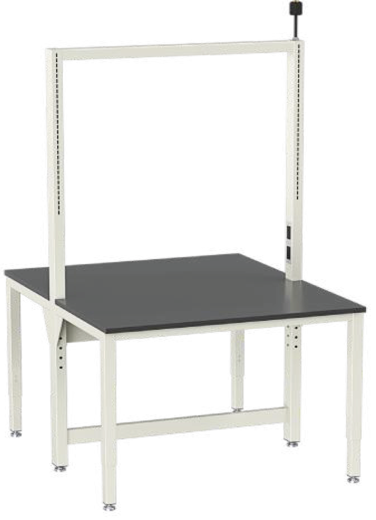 Adaptable Laboratory Furniture 8 A Double-sided Titan Series Work Bench with services and epoxy work surface