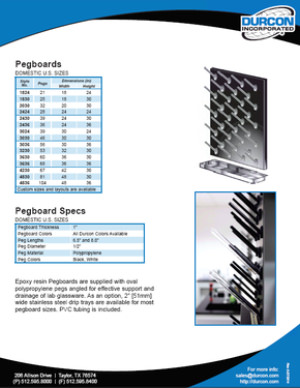 durcon epoxy pegboards cover